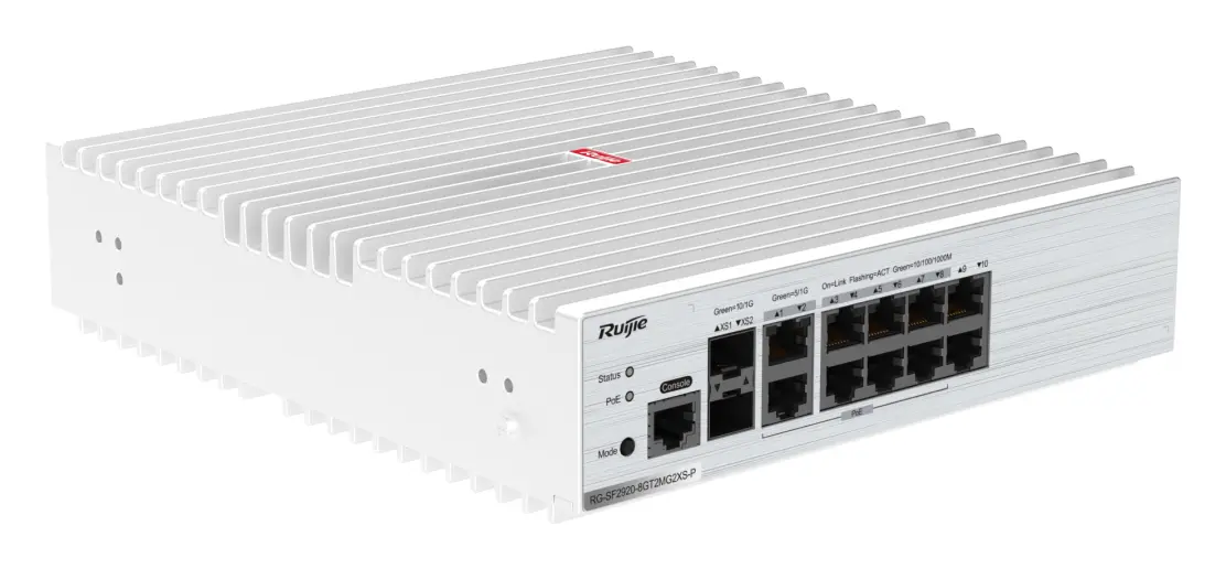 Ruijie RG-SF2920-8GT2MG2XS-P 8 Port Gigabit PoE+ 2×2.5G 2×10G SFP+ Yönetilebilir Switch görsel 2