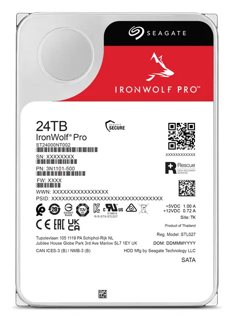 Seagate IronWolf Pro 24TB 3.5" SATA NAS Diski (ST24000NT031) görsel 4