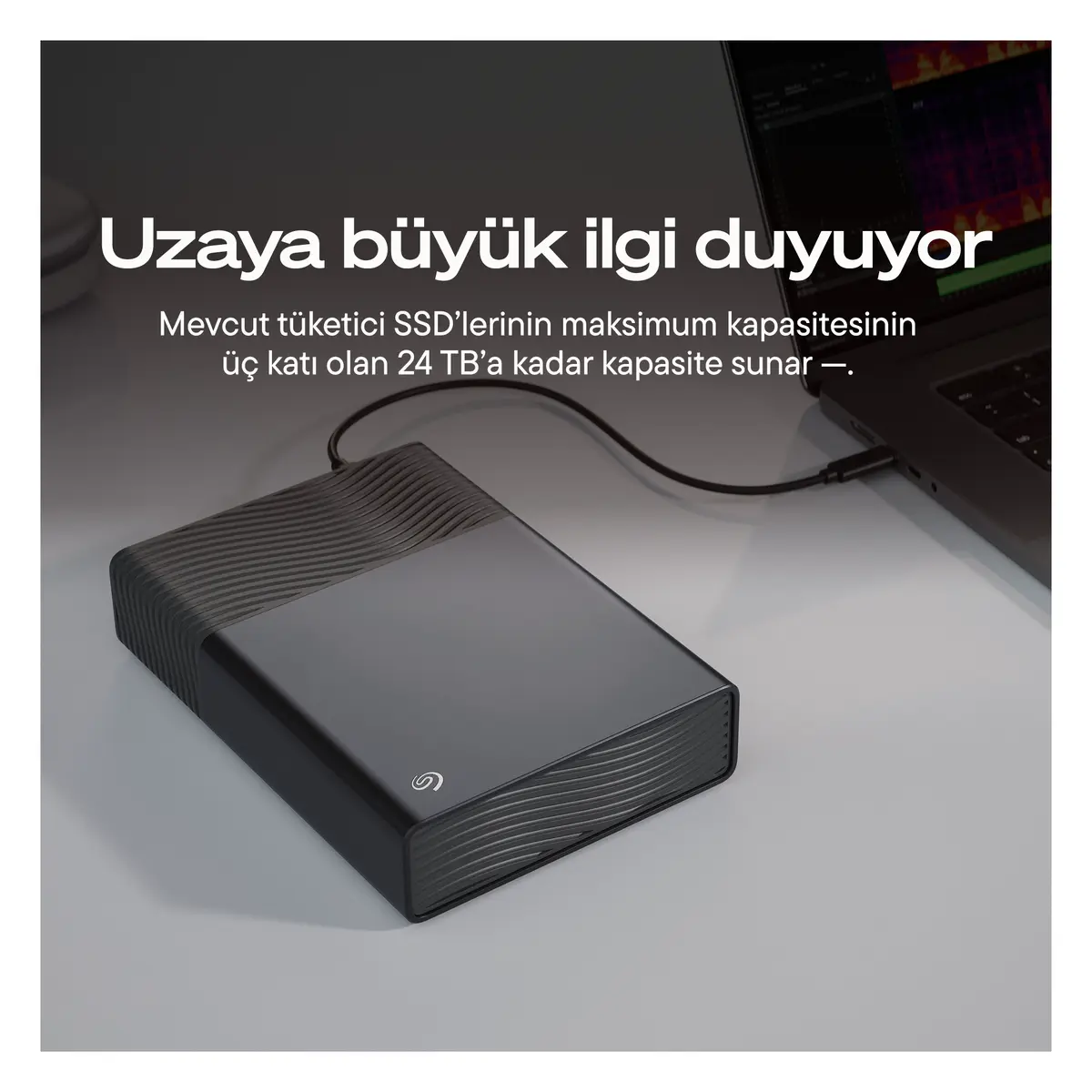 Seagate One Touch Desktop 24TB Uzay Grisi Harici Disk (STNB24000400) — görsel 4