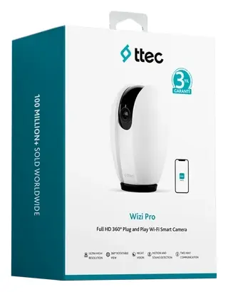 TTEC 2AGK02 Wizi Pro 3MP 360° Wi-Fi Akıllı Kamera — görsel 5
