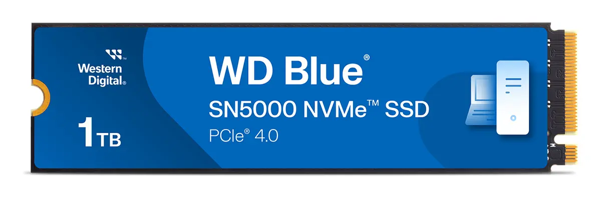 WD Blue SN5000 1TB M.2 2280 NVMe PCIe Gen4 SSD (WDS100T4B0E)