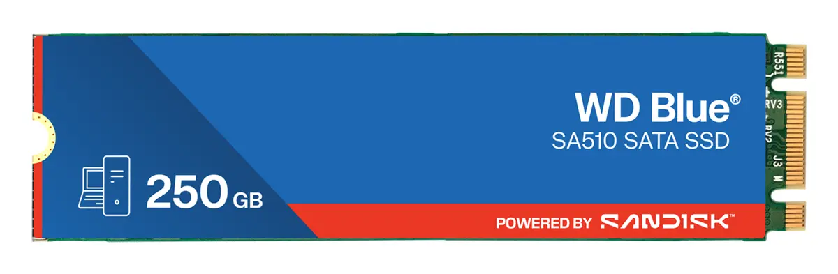 WD Blue SA510 250GB M.2 2280 SATA SSD (WDS250G3B0B)