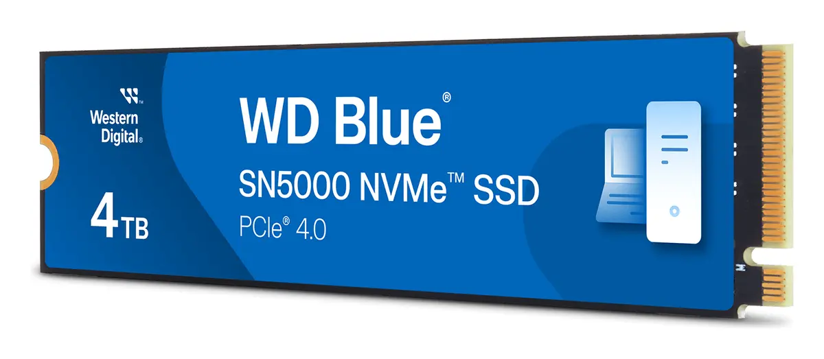 WD Blue SN5000 4TB M.2 2280 NVMe PCIe Gen4 SSD (WDS400T4B0E) görsel 2