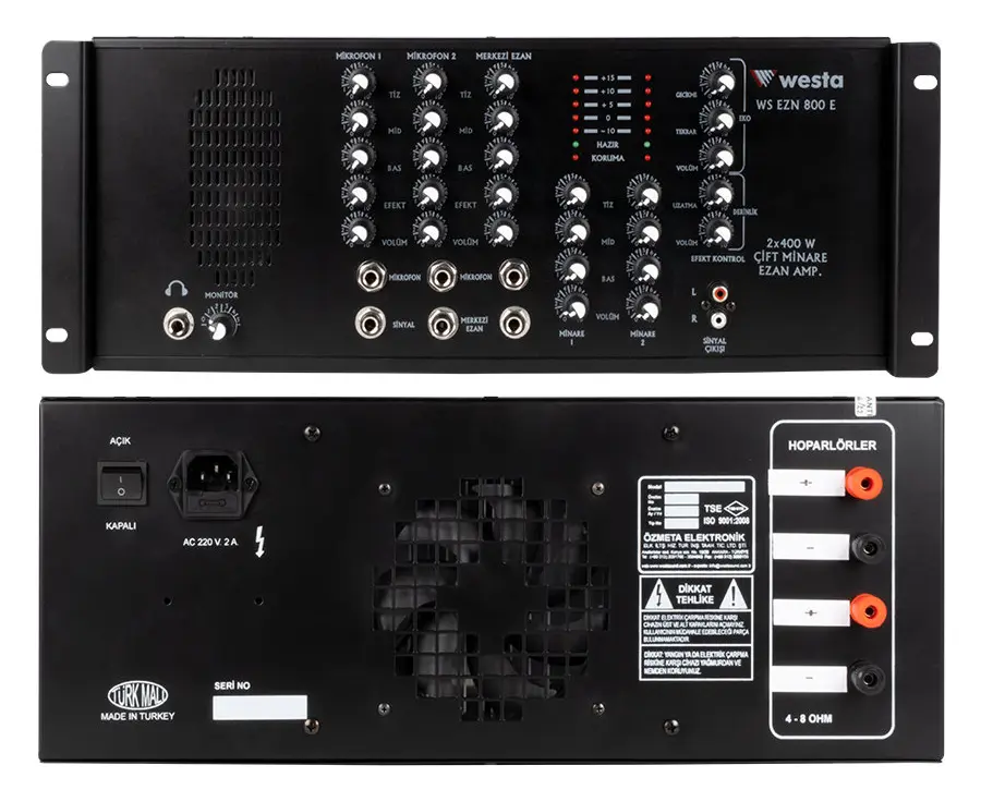 Westa WS-EZN-800-E 2x400W Mikser Amfi — görsel 5